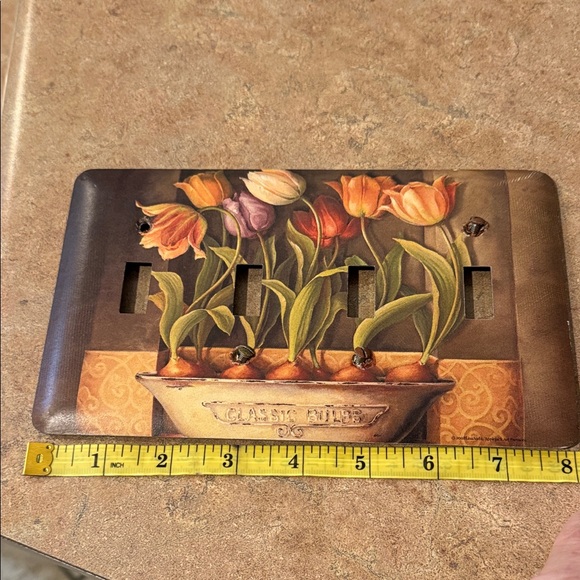 Floral Tulip Light Switch Cover - Picture 2 of 4